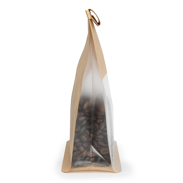 Kraft Box Bottom Tin Tie Gusset Bag 10,2x6,4x20,3cm (100 pcs) [TTGB2K]