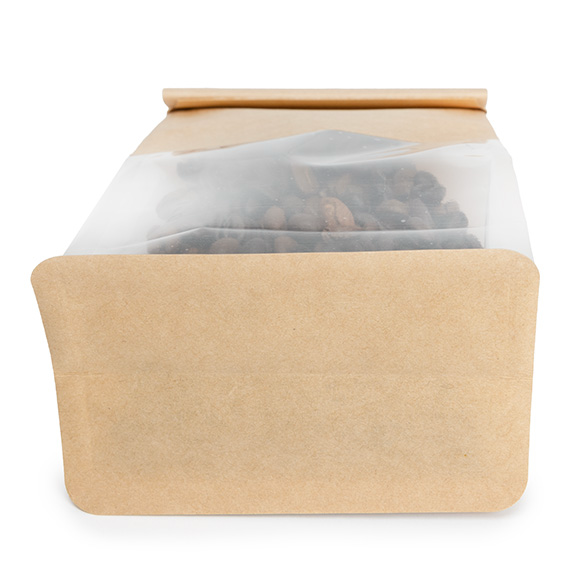 Kraft Box Bottom Tin Tie Gusset Bag 10,2x6,4x20,3cm (100 pcs) [TTGB2K]