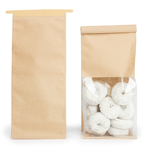 Kraft Box Bottom Tin Tie Gusset Bag 12,7x7,6x30,5cm (100 pcs) [TTGB3K]