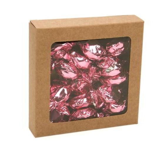 Kraft Gift Boxes with Window 10.5x2.2x10.5cm (25 pieces) [WKRG245]