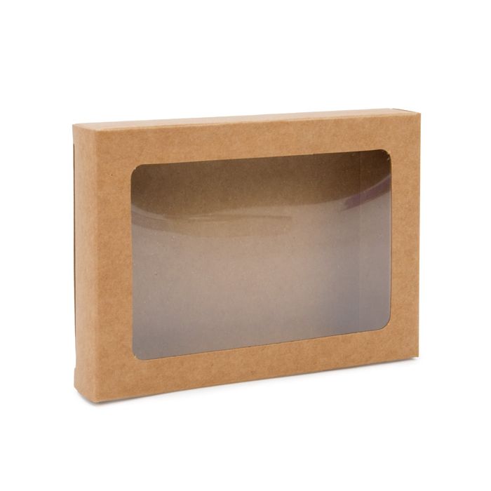 Kraft Gift Boxes with Window 9.5x1.3x13.2cm (25 pieces) [WKRG339]