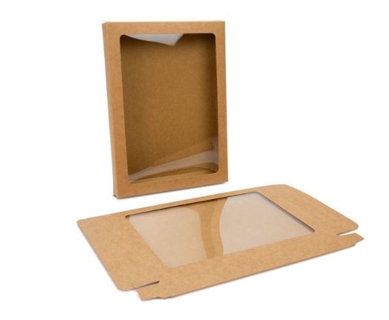 Kraft Gift Boxes with Window 13.7x2.2x18.7cm (25 pieces) [WKRG266]