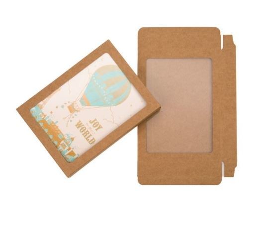 Kraft Gift Boxes with Window 11.5x2.2x15cm (25 pieces) [WKRG247]