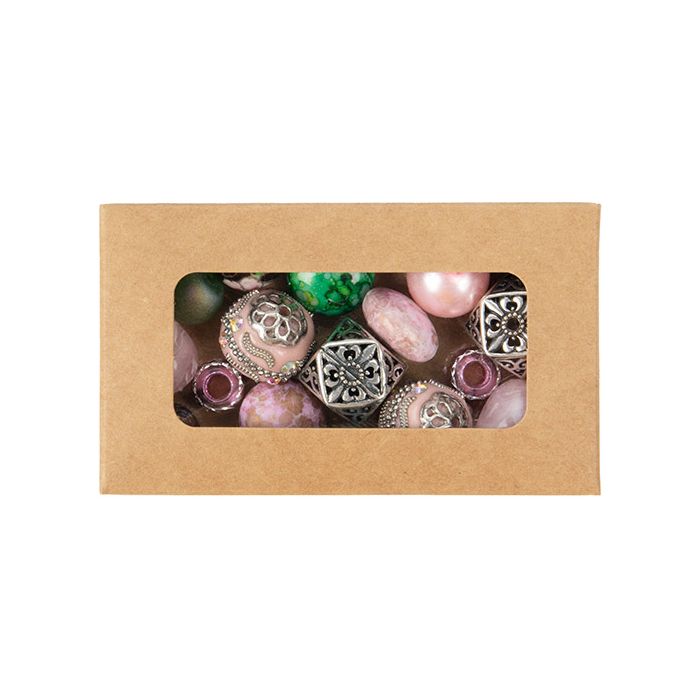 Kraft Boxes With window 5,4x1,3x9,2 cm (25 pieces) [WKRG288]