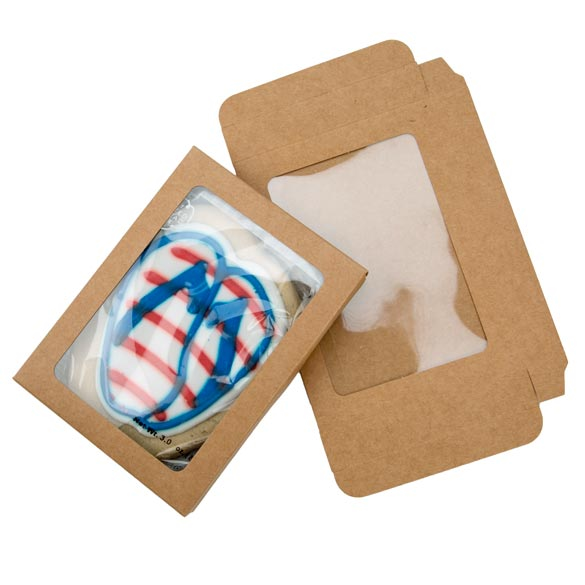 Kraft Gift Boxes with Window 10.2x2.1x13.8cm (25 pieces) [WKRG313]