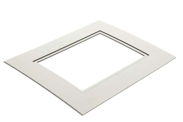 Mount Board Double thick White/Black 40.6x50.8cm with 19x29cm Window (10 pieces) [MD20198]