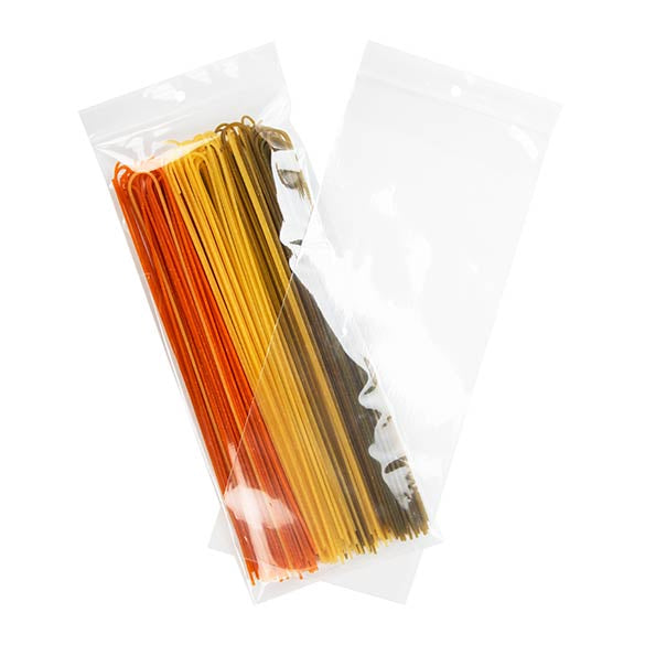 Grip Seal Bags with Hang hole 12.5x30.5cm Crystal Clear PP 75 micron (100 pieces) [Z3R512]