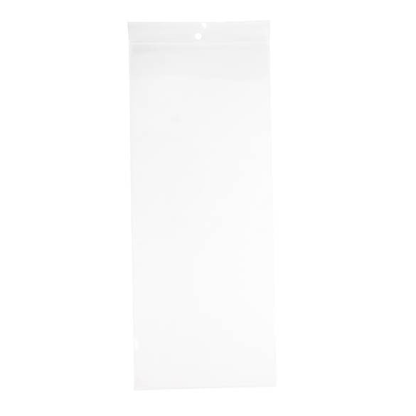 Grip Seal Bags with Hang hole 12.5x30.5cm Crystal Clear PP 75 micron (100 pieces) [Z3R512]