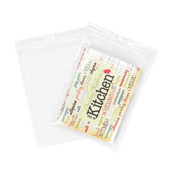 Grip Seal Bags with Hang hole 15x20.5cm Crystal Clear PP 100 micron (100 pieces) [Z4R68]