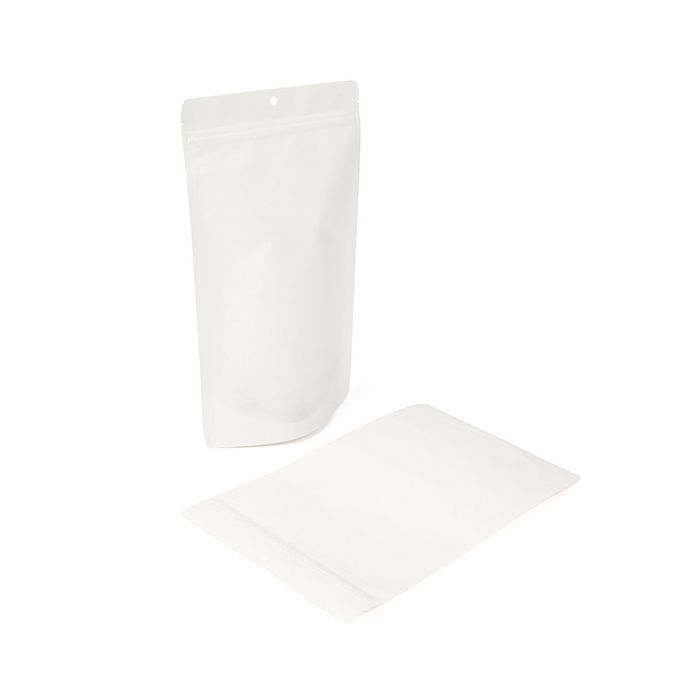 Stand Up Pouches White Kraft Eco-fiendly 17,2x8,9x28,6 cm (100 pieces) [ZBGEK4W]