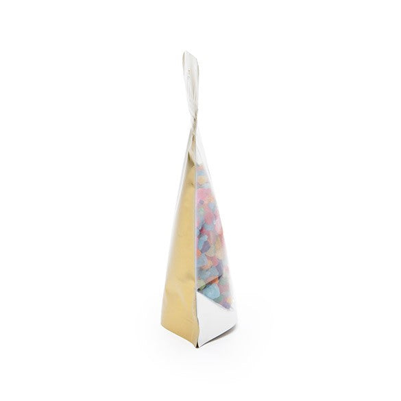 Stand Up Pouches Transparent/Gold 9.5x5.7x15.7cm | 57 grams (100 pieces) [ZBGG35]