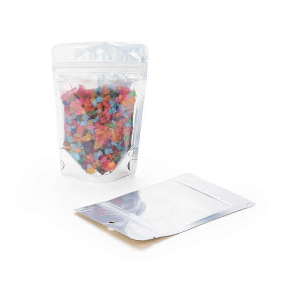 Stand Up Pouches Transparent/Gold 9.5x5.7x15.7cm | 57 grams (100 pieces) [ZBGG35]