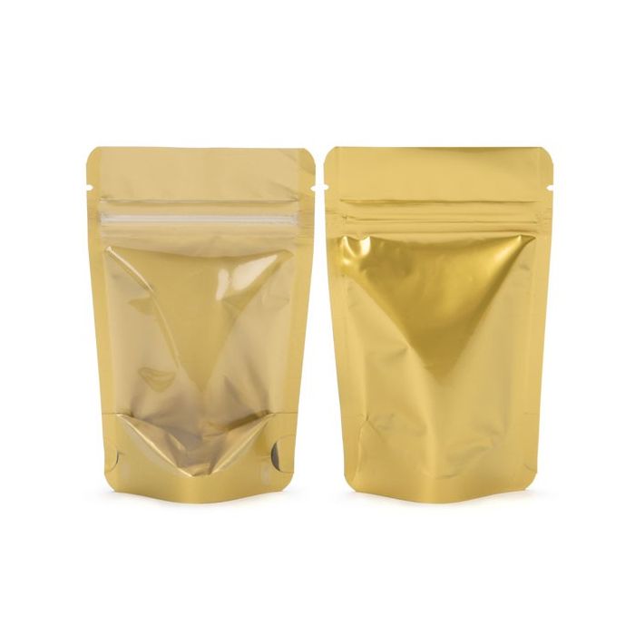 Stand Up Pouches Transparent/Gold 17x9x28.5cm | 340 grams (100 pieces) [ZBGGC4]