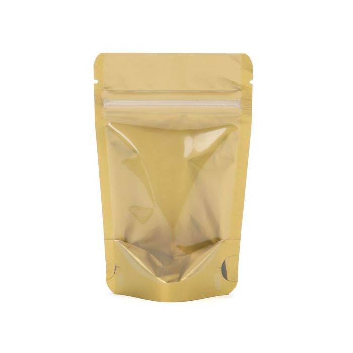 Stand Up Pouches Transparent/Gold 17x9x28.5cm | 340 grams (100 pieces) [ZBGGC4]