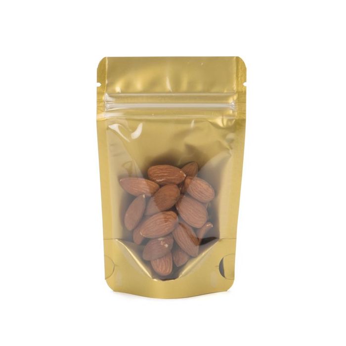 Stand Up Pouches Transparent/Gold 12x7.5x18.5cm | 114 grams (100 pieces) [ZBGGC46]