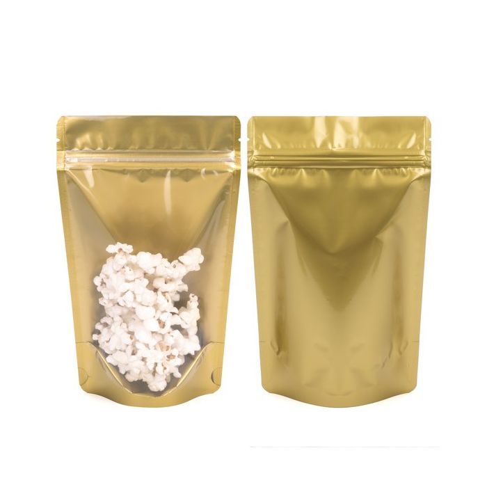Stand Up Pouches Transparent/Gold 8x5x13cm | 28 grams (100 pieces) [ZBGGC1]