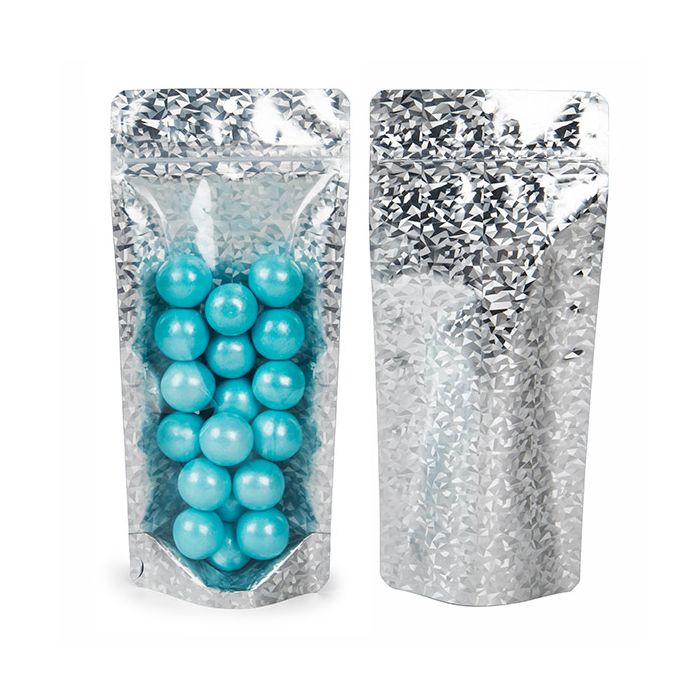 Stand Up Pouches transparent/Holographic Ice 10,8x6x23,8 cm (25 pieces) [ZBGHI1NC]