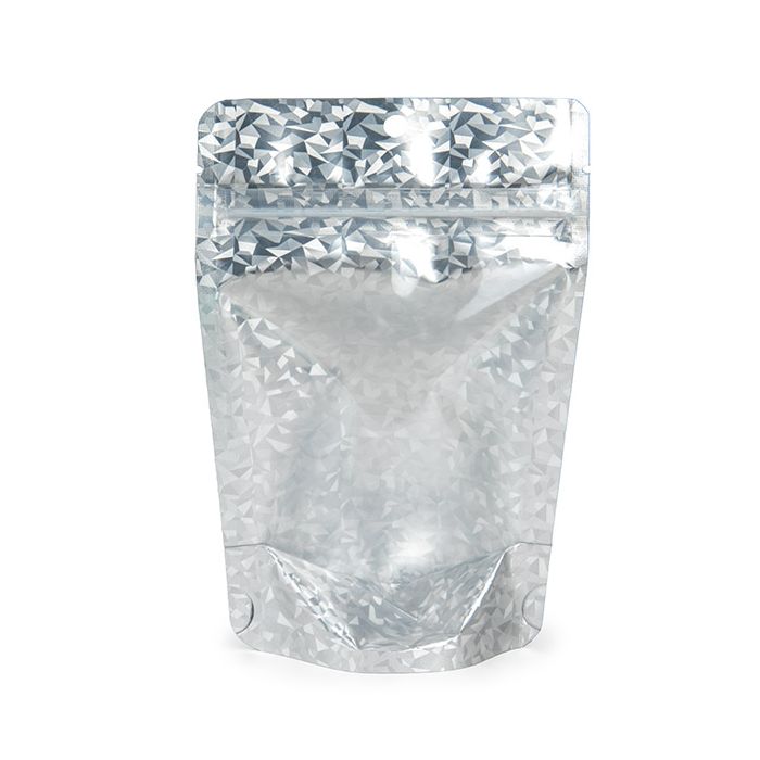 Stand Up Pouches transparent/Holographic Ice 10,2x6x15,2 cm (25 pieces) [ZBGHI2C]