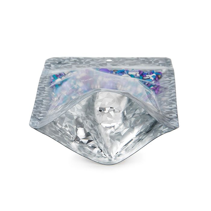Stand Up Pouches transparent/Holographic Ice 10,2x6x15,2 cm (25 pieces) [ZBGHI2C]