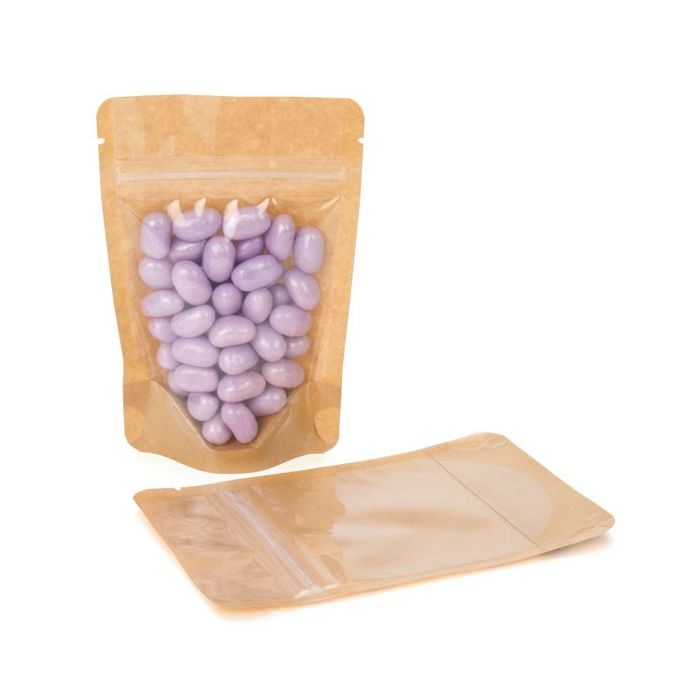 Stand Up Pouches Transparent/Kraft 8x5x13cm | 28 grams (100 pieces) [ZBGKC1]
