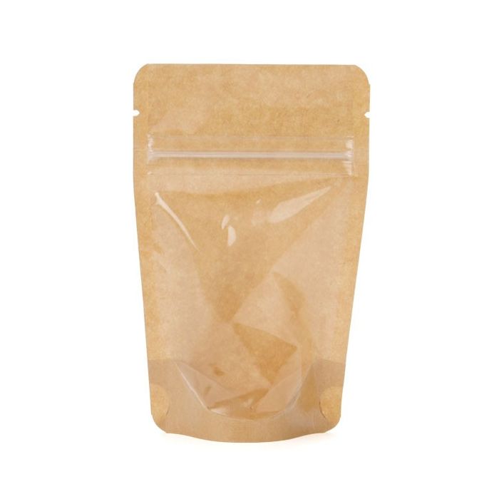 Stand Up Pouches Transparent/Kraft 8x5x13cm | 28 grams (100 pieces) [ZBGKC1]