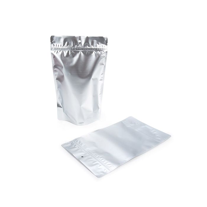 Stand Up Pouches Silver 17,1x8,9x28,6cm With Hanghole (100 Pieces) [ZBGM4SH]