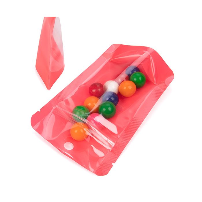 Stand Up Pouches Transparent/Neon Watermelon 7,9x5,1x13 cm (100 pieces) [ZBGN1W]