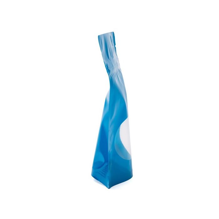 Stand Up Pouches Blue with oval Window 10.2x6x15.2cm | 57 grams (100 pieces) [ZBGO2BL]