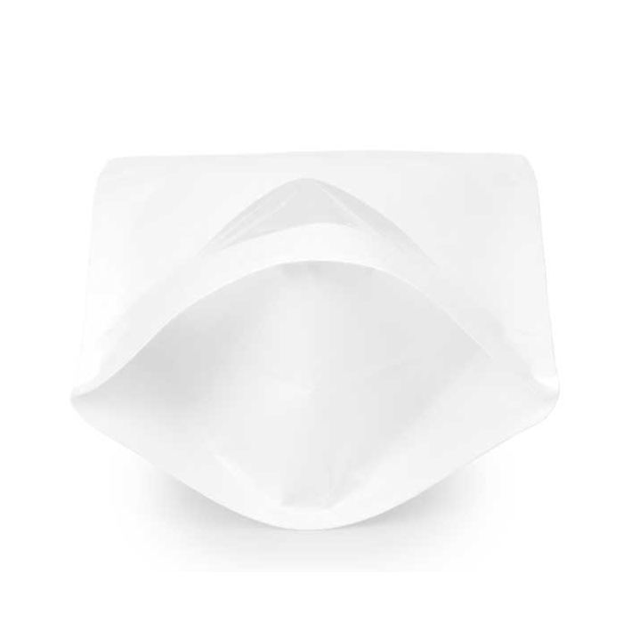 Stand Up Pouches Kraft White with oval Window 14.9x8.9x23.2cm | 312 grams (100 pieces) [ZBGO7WK]