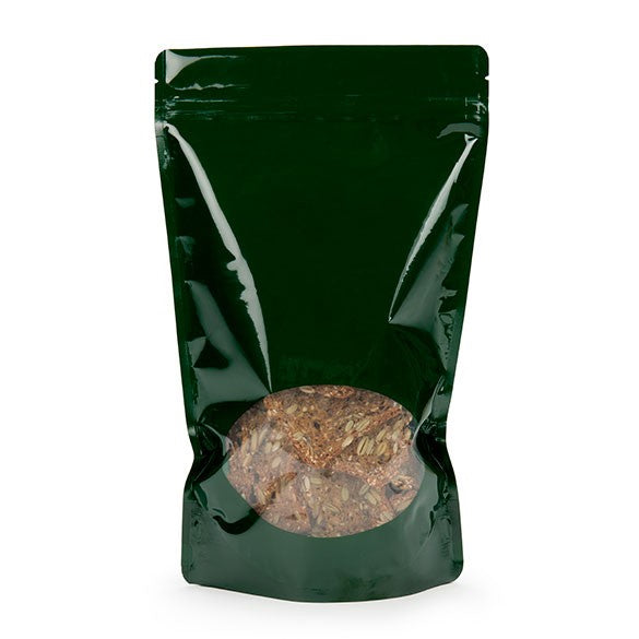 Stand Up Pouches Green with oval Window 17x9x28.5cm | 340 grams (100 pieces) [ZBGO4HG]