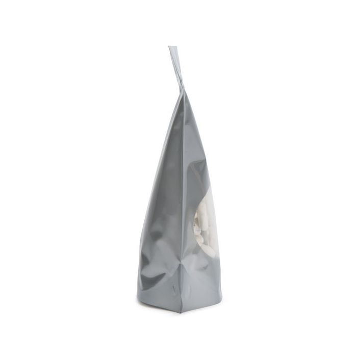 Stand Up Pouches Silver with oval Window 15x9x23.2cm | 312 grams (100 pieces) [ZBGO7S]