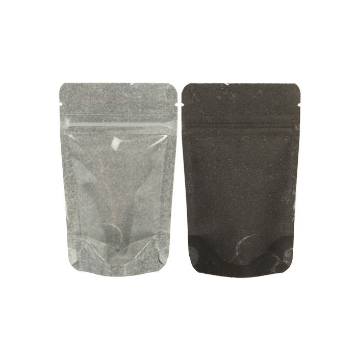 Stand Up Pouches Rice Paper Transparent/Black 7.9x5.1x13cm | 28 grams (100 pieces) [ZBGR1BC]