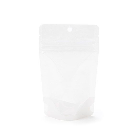 Stand Up Pouches Rice Paper Transparent/White 7.9x5.1x13cm | 28 grams with hang hole (100 pieces) [ZBGR1WCH]