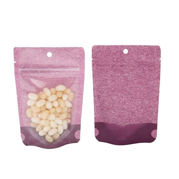 Stand Up Pouches Rice Paper Transparent/Purple 10.2x6x15.2cm | 57 grams (100 pieces) [ZBGR2HP]