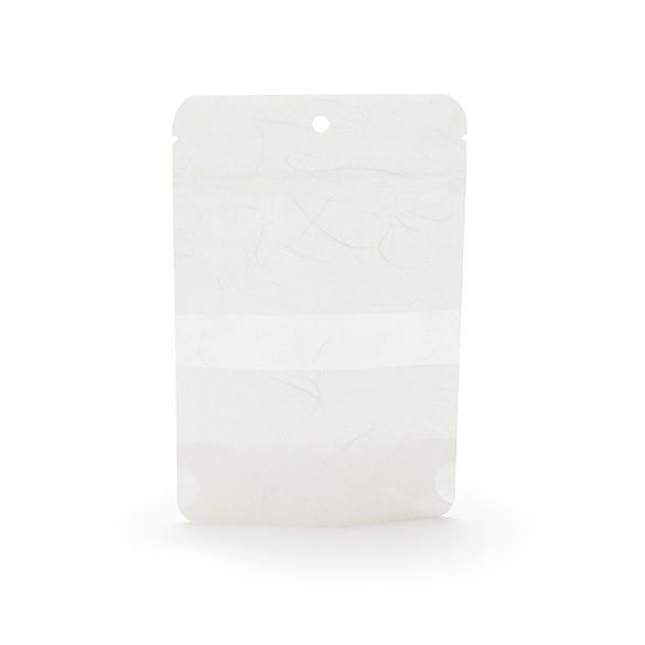 Stand Up Pouches Rice Paper White 10.2x6x15.2cm with hang hole (100 pieces) [ZBGR2WH]