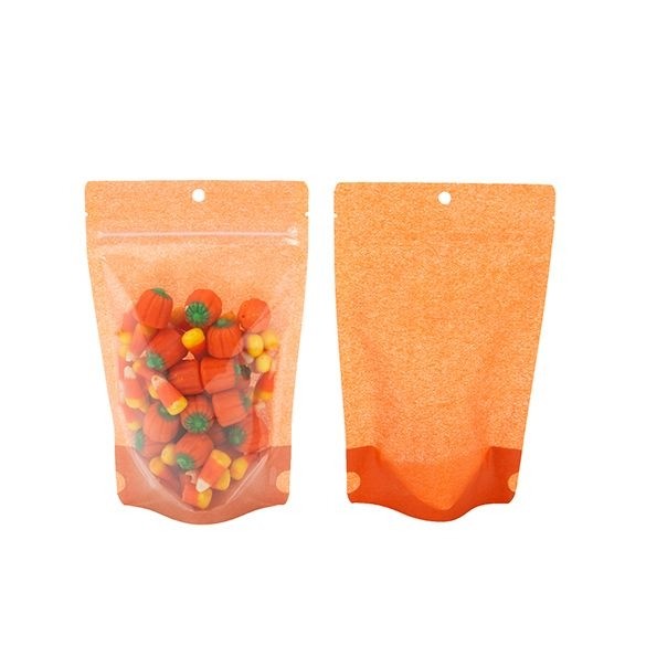 Stand Up Pouches Rice Paper Transparent/Orange 13x7.9x20.6cm | 113 grams (100 pieces) [ZBGR3HO]