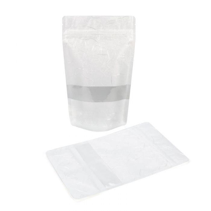 Stand Up Pouches Rice Paper White 13x8x20.5cm | 113 grams (100 pieces) [ZBGR3W]