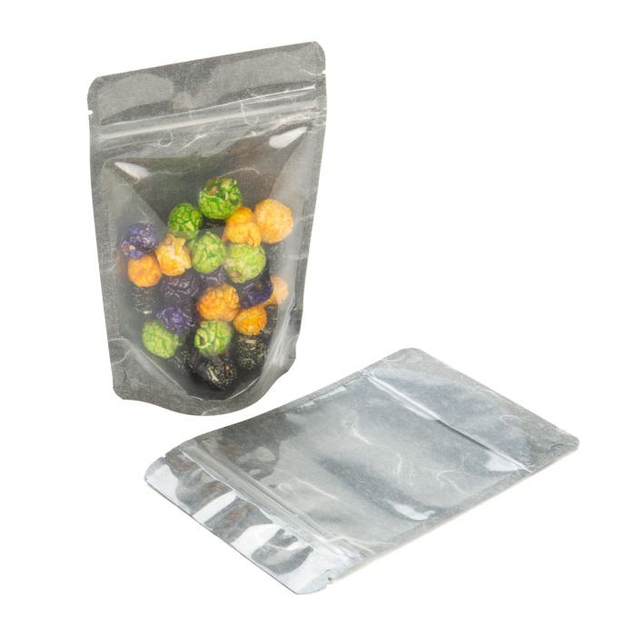 Stand Up Pouches Rice Paper Transparent/Black 11.9x7.6x18.4cm | 114 grams (100 pieces) [ZBGR46BC]