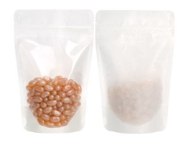 Stand Up Pouches Rice Paper Transparent/White 11.9x7.6x18.4cm | 114 grams