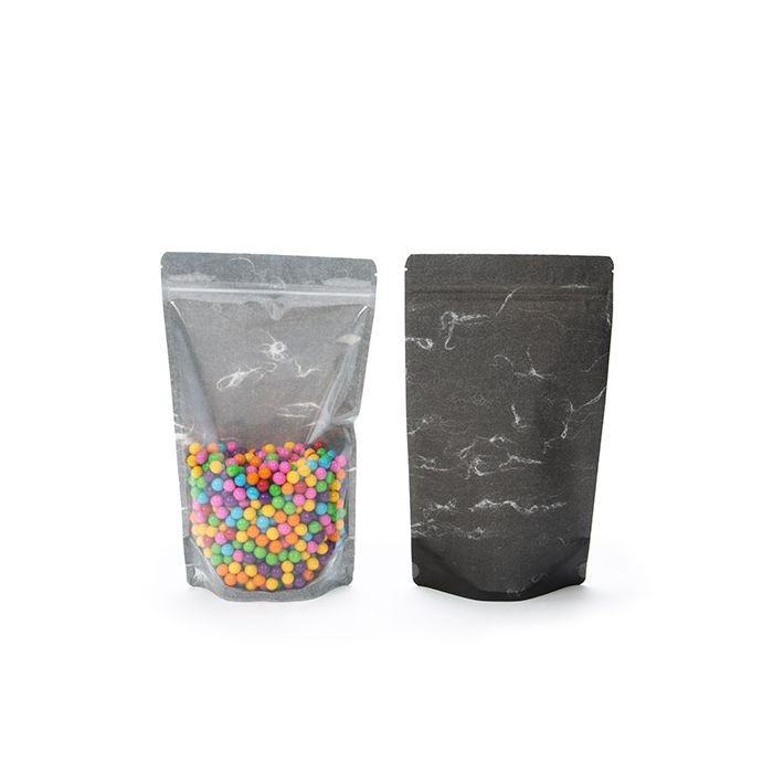 Stand Up Pouches Rice Paper Transparent/Black 17x9x28.5cm | 340 grams (100 pieces) [ZBGR4BC]