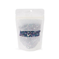 Eco Friendly Stand Up Pouches Rice Paper White With Rectangle Window With Hanghole 10,2x6x15,2 cm