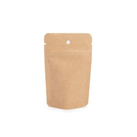 Kraft Stand Up Zipper Pouch 8 x 5 x 13 cm with Hang Hole