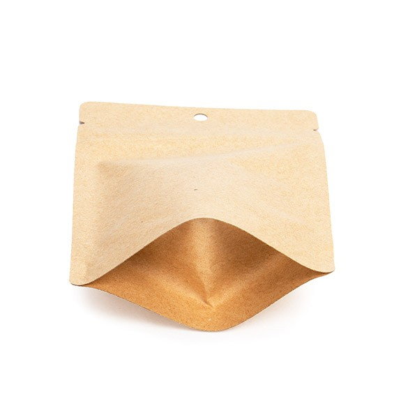 Stand Up Pouches Kraft 10.2x6x15.2cm with hanghole | 57 grams (100 pieces) [ZBGSK2H]