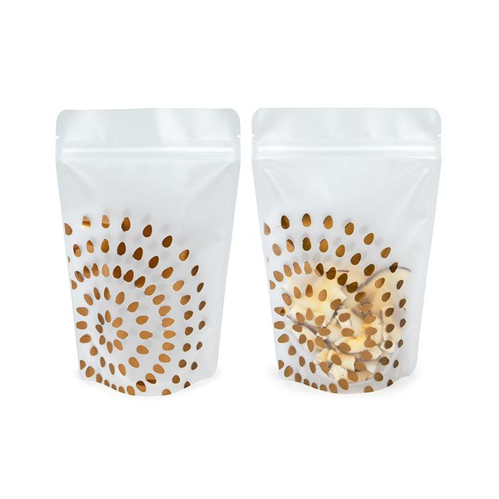 Stand Up Pouches Gold Frosted Bloom 13x7,9x20,6 cm (25 pieces) [ZBGSW3BG]