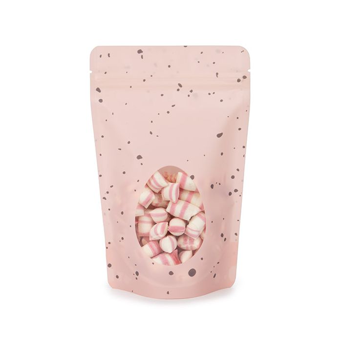 Stand Up Pouches Pink Speckled Egg 13x7,9x20,6 cm