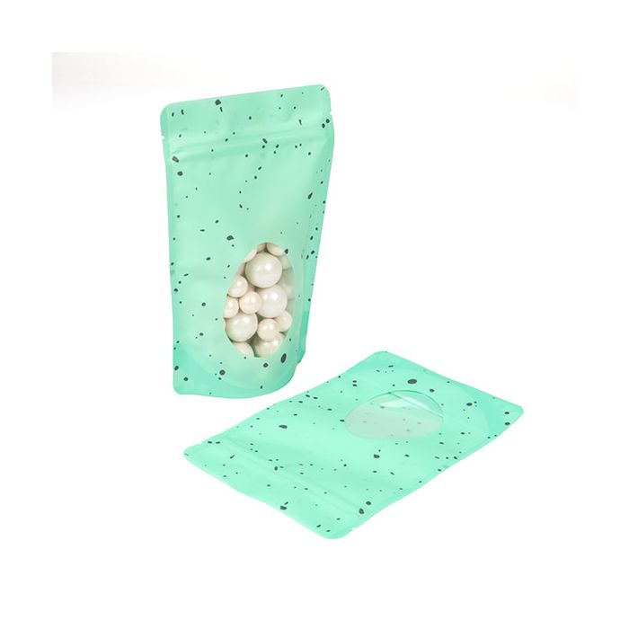 Stand Up Pouches Mint Green Speckled Egg 13x7,9x20,6 cm (25 pieces) [ZBGSW3ER]