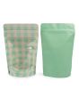 Stand Up Pouches Kraft/Pastel Green Plaid 13x7,9x20,6 cm (25 pieces) [ZBGSW3GR]