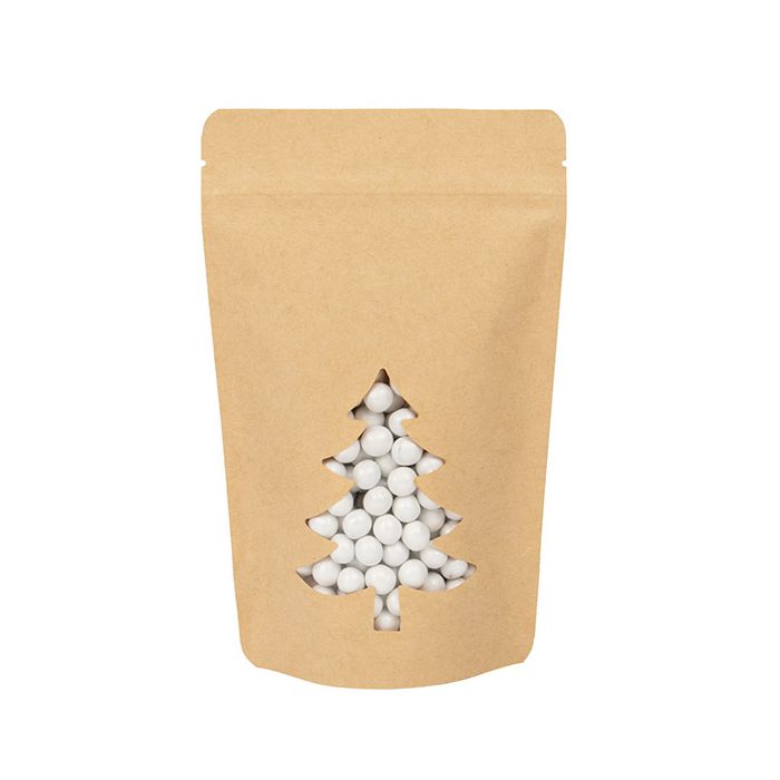 Stand Up Pouches Kraft With Tree Window 13x7,9x20,6 cm (25 pieces) [ZBGSW3KT]