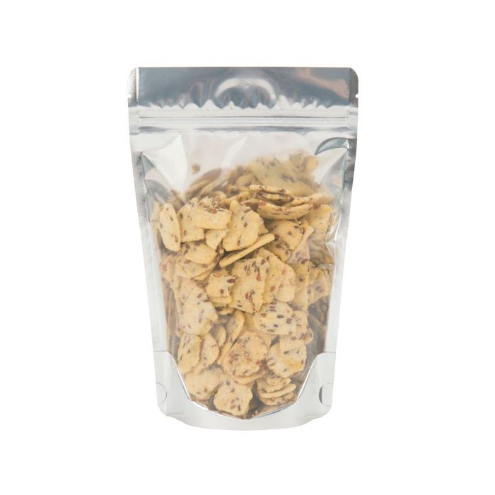 Stand Up Pouches Transparent/White 8x5x13cm | grams (100 pieces) [ZBGW1]