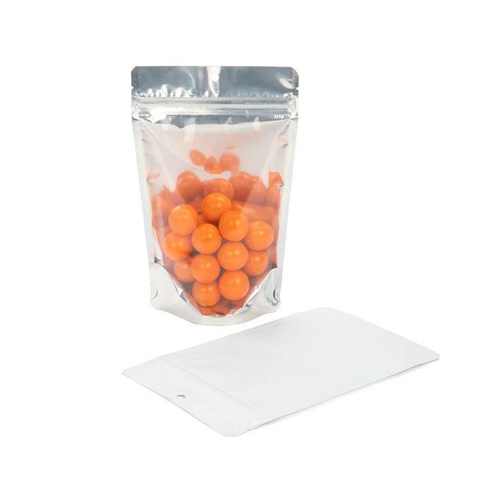 Stand Up Pouches Transparent/White 13x8x20.5cm | 113 grams (100 pieces) [ZBGW3H]